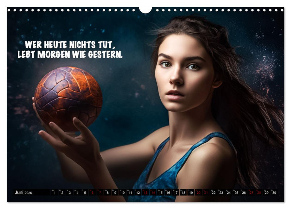 Motivation und Handball (CALVENDO Wandkalender 2026)