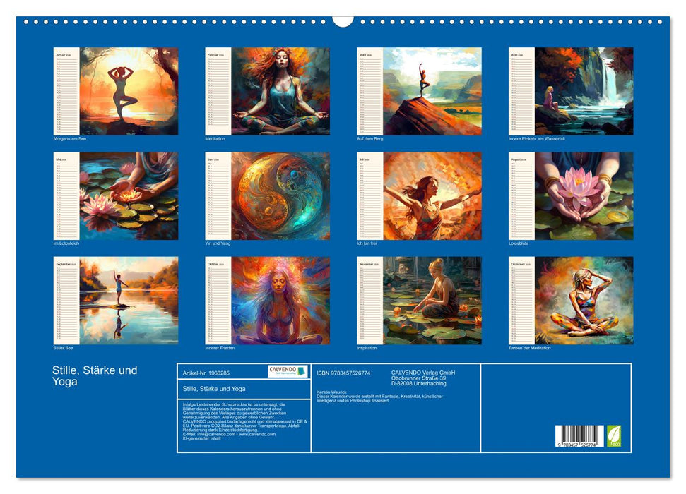 Stille, Stärke und Yoga (CALVENDO Wandkalender 2026)