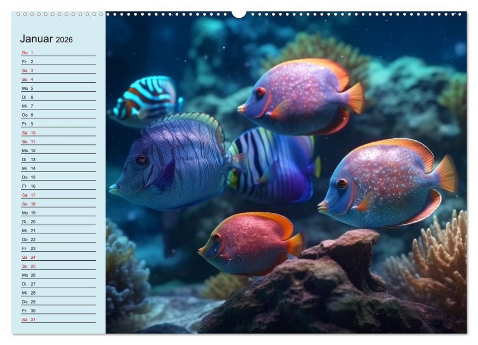 Fischfantasie (CALVENDO Wandkalender 2026)
