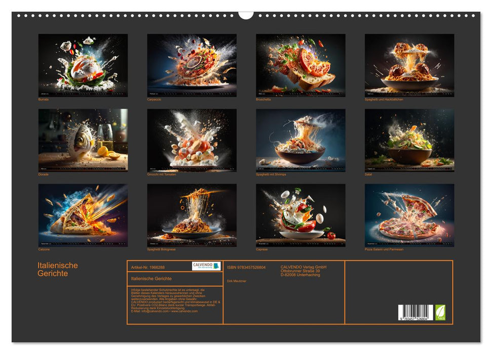 Italienische Gerichte (CALVENDO Wandkalender 2026)