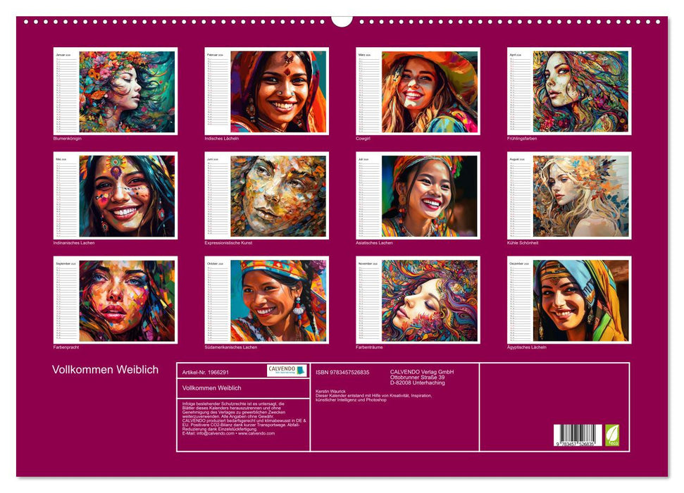 Vollkommen Weiblich (CALVENDO Wandkalender 2026)