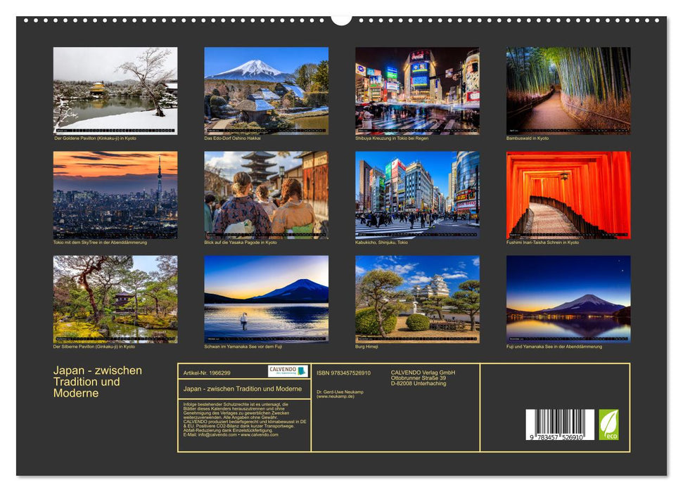 Japan - zwischen Tradition und Moderne (CALVENDO Premium Wandkalender 2026)