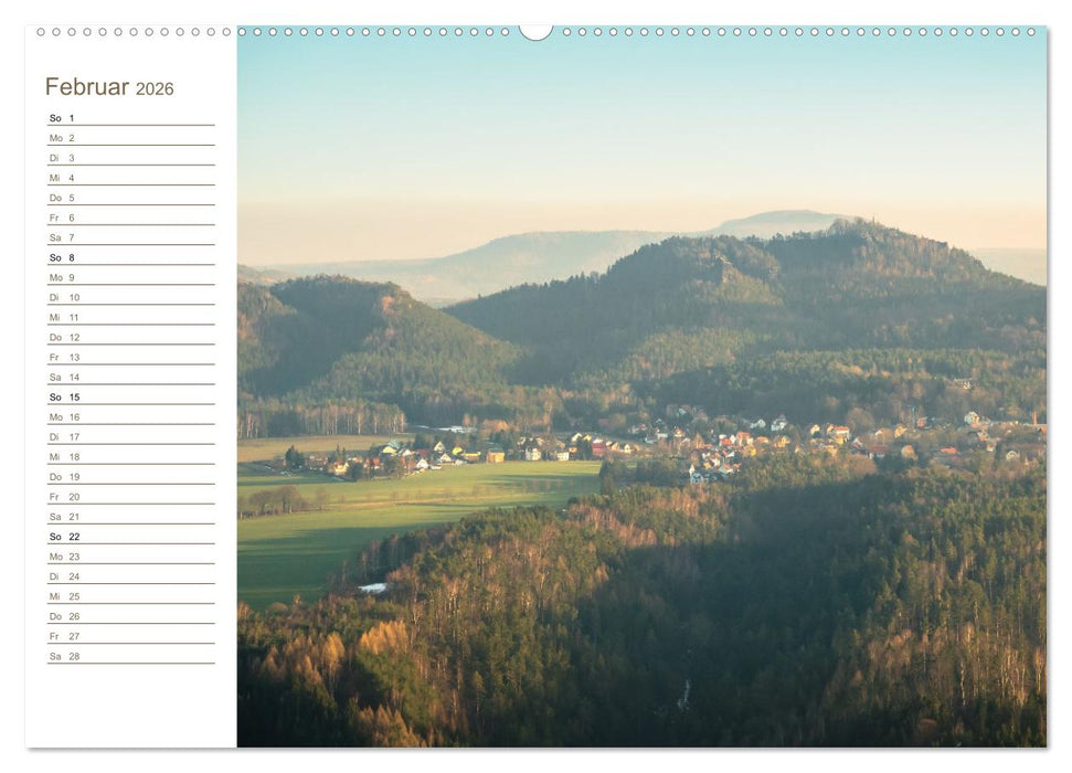 Papststein Perspektiven - Elbsandstein (CALVENDO Wandkalender 2026)