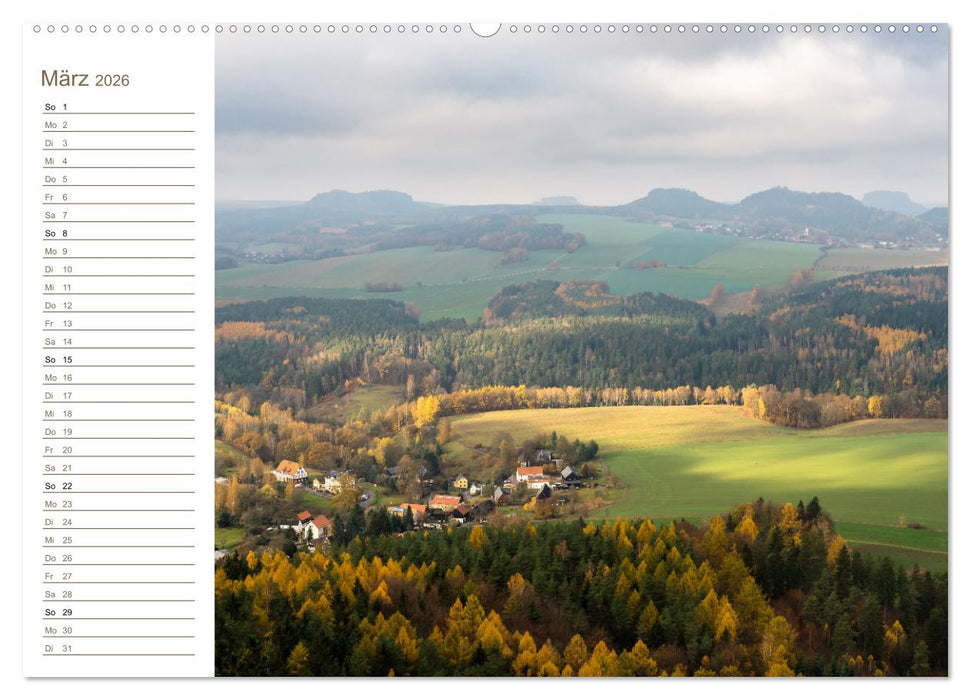 Papststein Perspektiven - Elbsandstein (CALVENDO Wandkalender 2026)