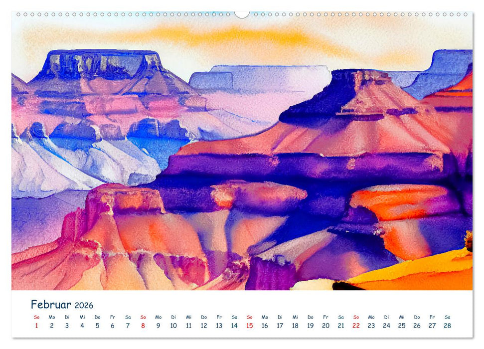 Reiseträume Traumreisen. Die schönsten Reiseziele der Welt in Watercolor (CALVENDO Premium Wandkalender 2026)