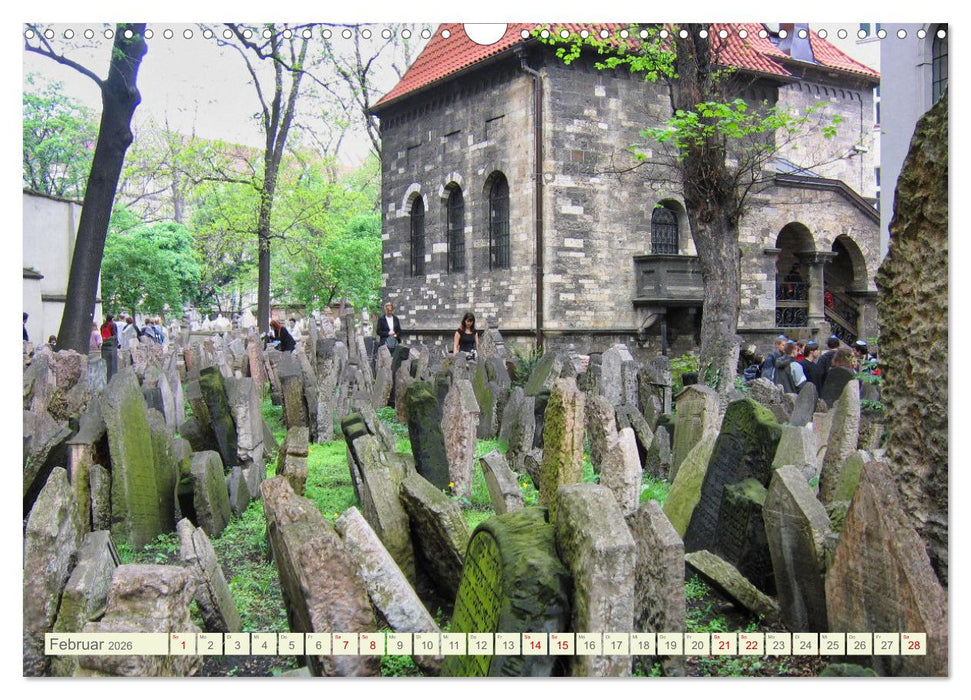Prag. Jüdischer Friedhof und Synagogen (CALVENDO Wandkalender 2026)