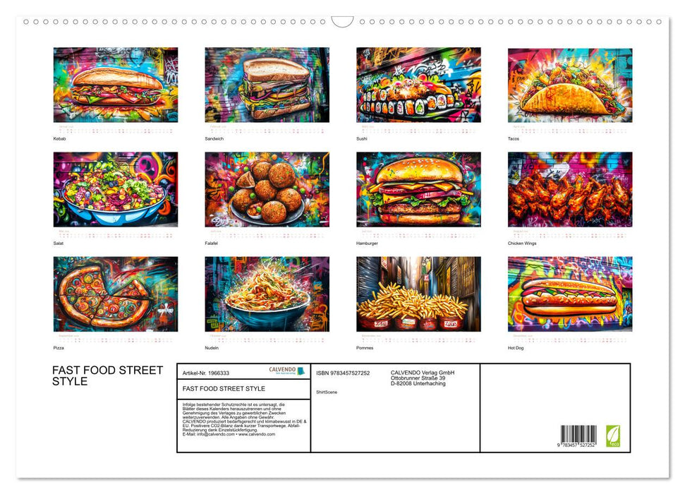 FAST FOOD STREET STYLE (CALVENDO Wandkalender 2026)