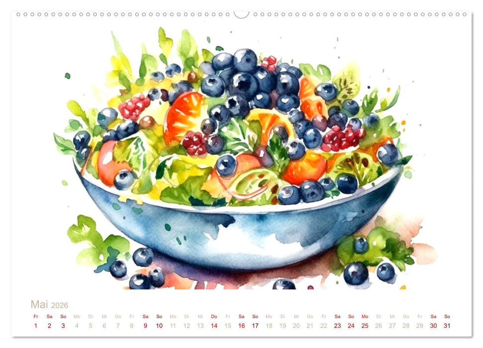 FAST FOOD AQUARELLE (CALVENDO Premium Wandkalender 2026)