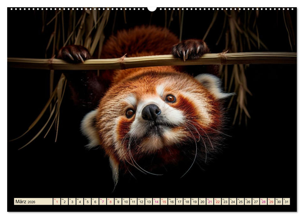 Roter Panda - gefährdeter Katzenbär (CALVENDO Wandkalender 2026)