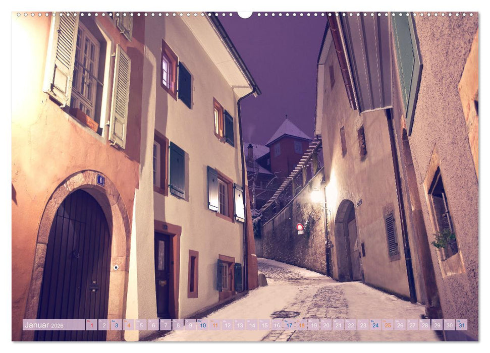 Rheinfelden bei Nacht (CALVENDO Premium Wandkalender 2026)