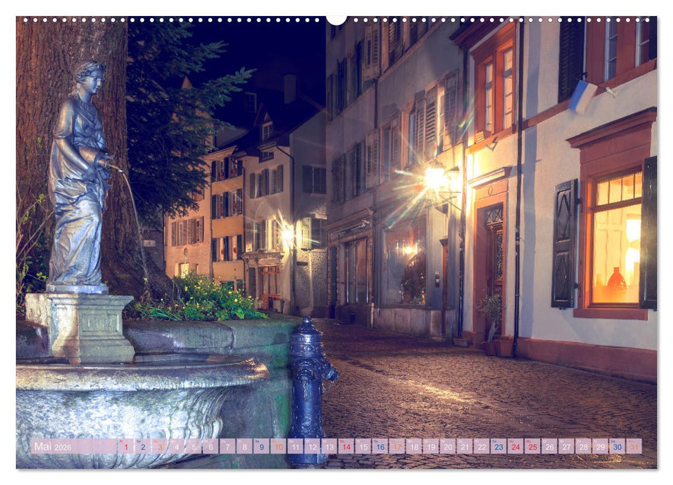 Rheinfelden bei Nacht (CALVENDO Premium Wandkalender 2026)