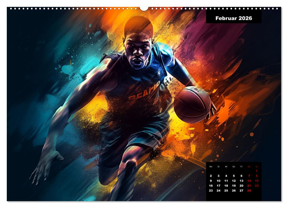 Faszination Basketball (CALVENDO Premium Wandkalender 2026)