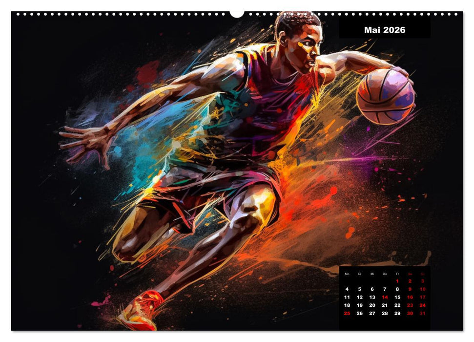 Faszination Basketball (CALVENDO Premium Wandkalender 2026)