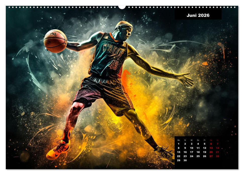 Faszination Basketball (CALVENDO Premium Wandkalender 2026)
