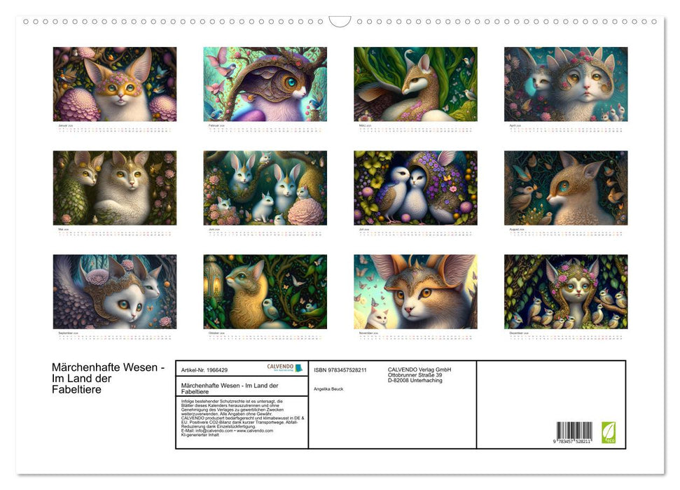 Märchenhafte Wesen - Im Land der Fabeltiere (CALVENDO Wandkalender 2026)