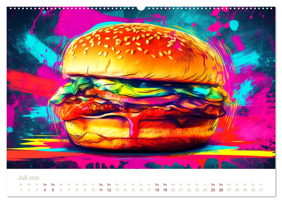 FAST FOOD KUNST (CALVENDO Premium Wandkalender 2026)
