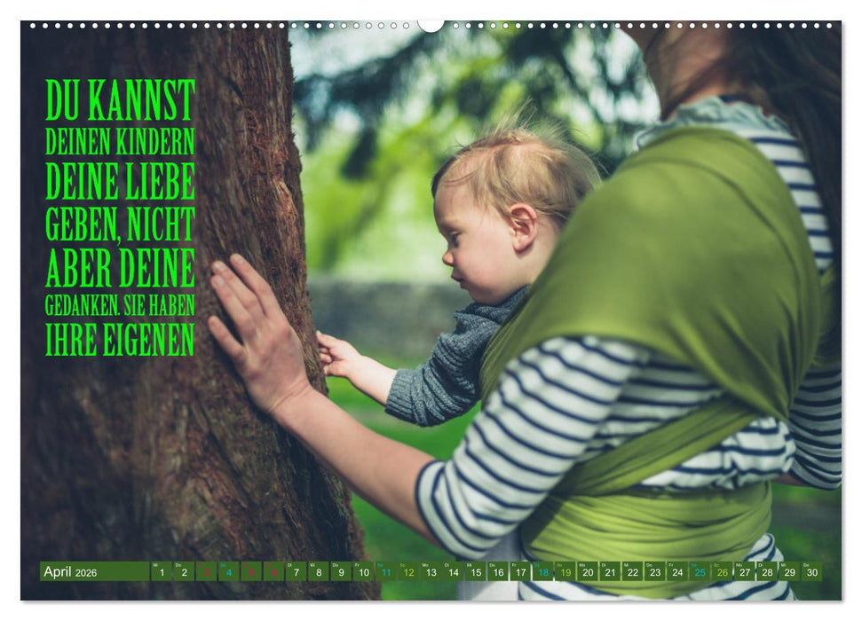 Achtsamkeit FAMILIE mit coolen Sprüchen (CALVENDO Premium Wandkalender 2026)