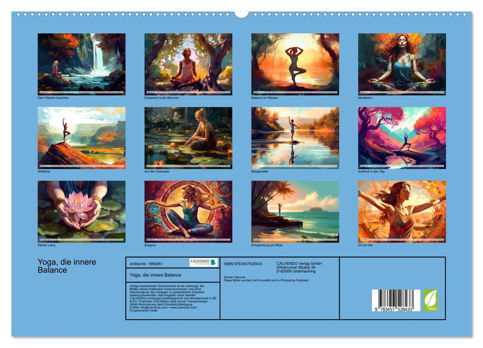 Yoga, die innere Balance (CALVENDO Premium Wandkalender 2026)