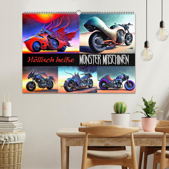 Höllisch heiße Monster Maschinen (CALVENDO Wandkalender 2026)