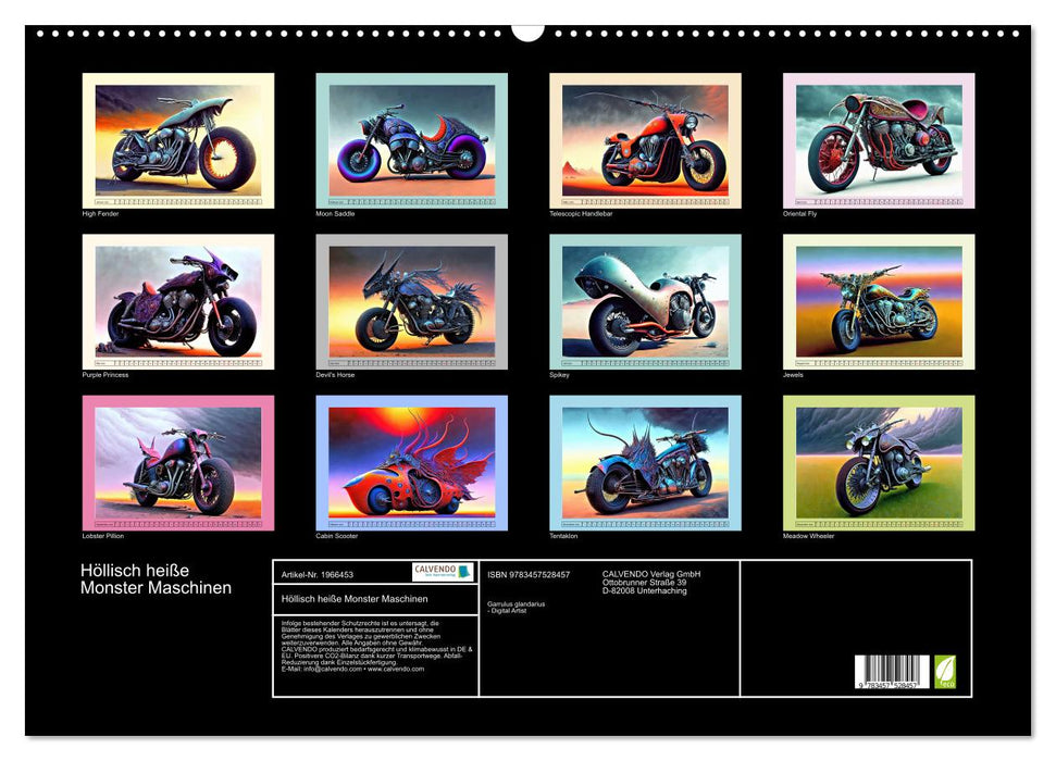 Höllisch heiße Monster Maschinen (CALVENDO Wandkalender 2026)
