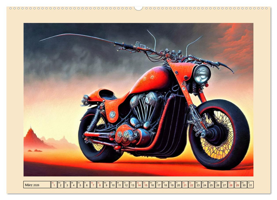 Höllisch heiße Monster Maschinen (CALVENDO Wandkalender 2026)