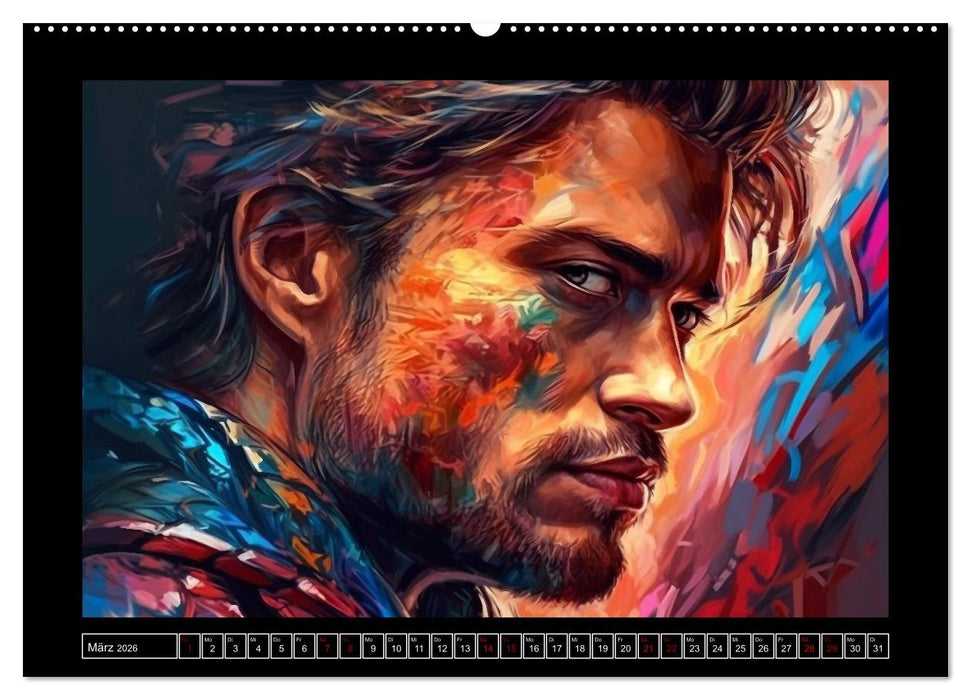 Farbenfroh Männlich (CALVENDO Wandkalender 2026)