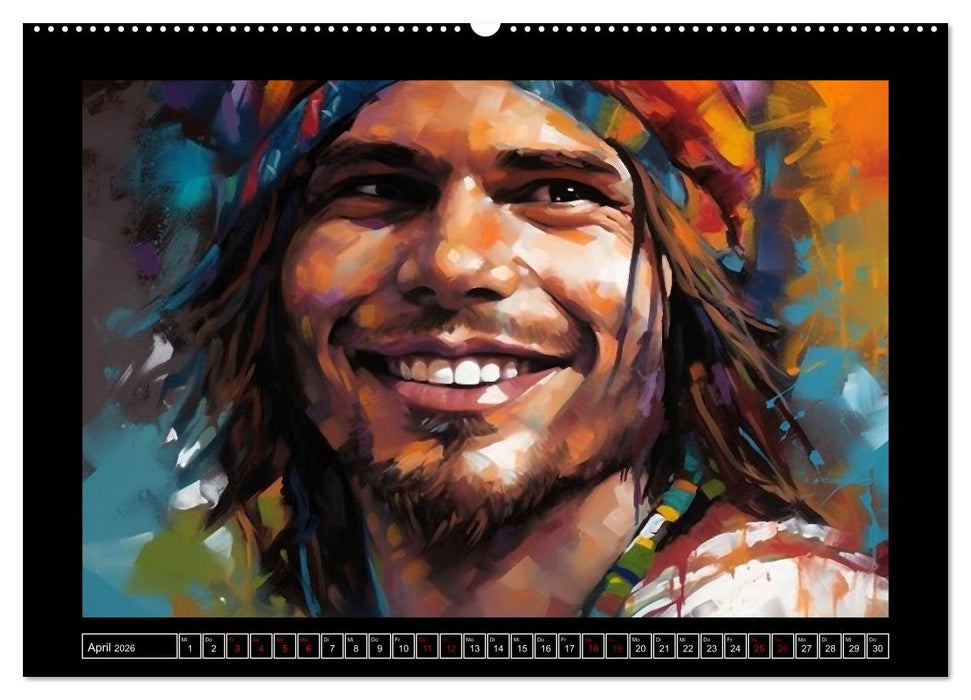 Farbenfroh Männlich (CALVENDO Wandkalender 2026)