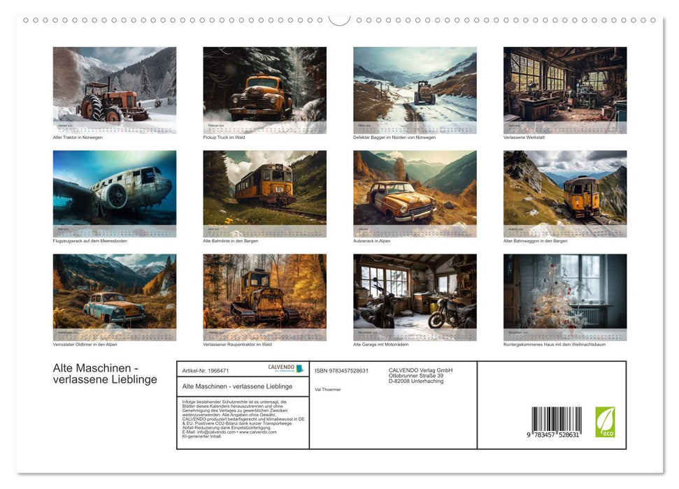 Alte Maschinen - verlassene Lieblinge (CALVENDO Premium Wandkalender 2026)
