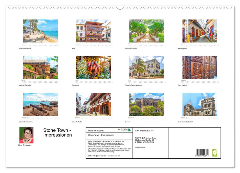 Stone Town - Impressionen (CALVENDO Wandkalender 2026)