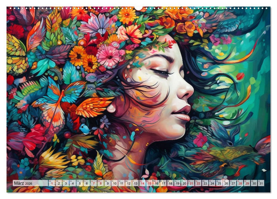 Farbenfroh Weiblich (CALVENDO Wandkalender 2026)