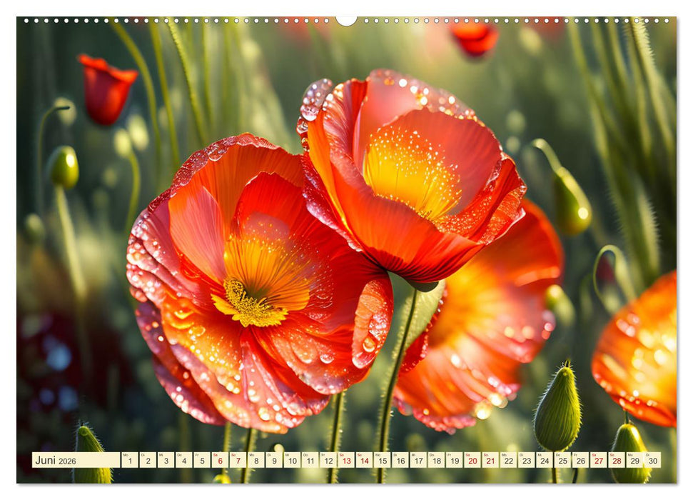 Lieblingsblumen mit goldenen Akzenten (CALVENDO Premium Wandkalender 2026)