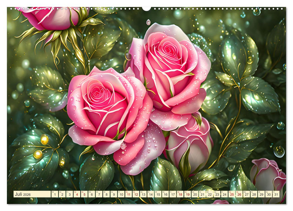 Lieblingsblumen mit goldenen Akzenten (CALVENDO Premium Wandkalender 2026)