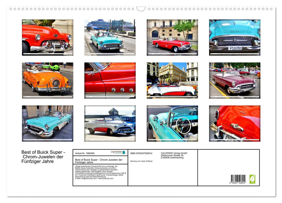 Best of Buick Super - Chrom-Juwelen der Fünfziger Jahre (CALVENDO Wandkalender 2026)