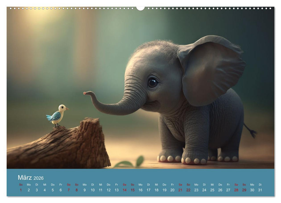 Die lustigen Dickhäuter. Ein Kalender für gute Laune (CALVENDO Wandkalender 2026)