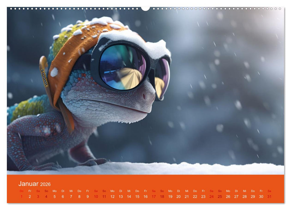 Chamäleon-Verwandlungen. Ein Jahr voller Veränderungen (CALVENDO Wandkalender 2026)