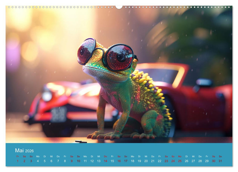 Chamäleon-Verwandlungen. Ein Jahr voller Veränderungen (CALVENDO Wandkalender 2026)