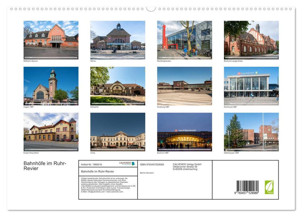 Bahnhöfe im Ruhr-Revier (CALVENDO Premium Wandkalender 2026)