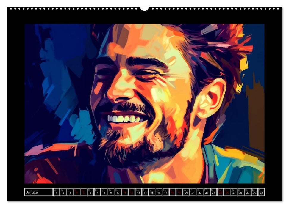 Farbenfroh Männlich (CALVENDO Premium Wandkalender 2026)
