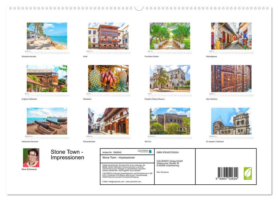 Stone Town - Impressionen (CALVENDO Premium Wandkalender 2026)