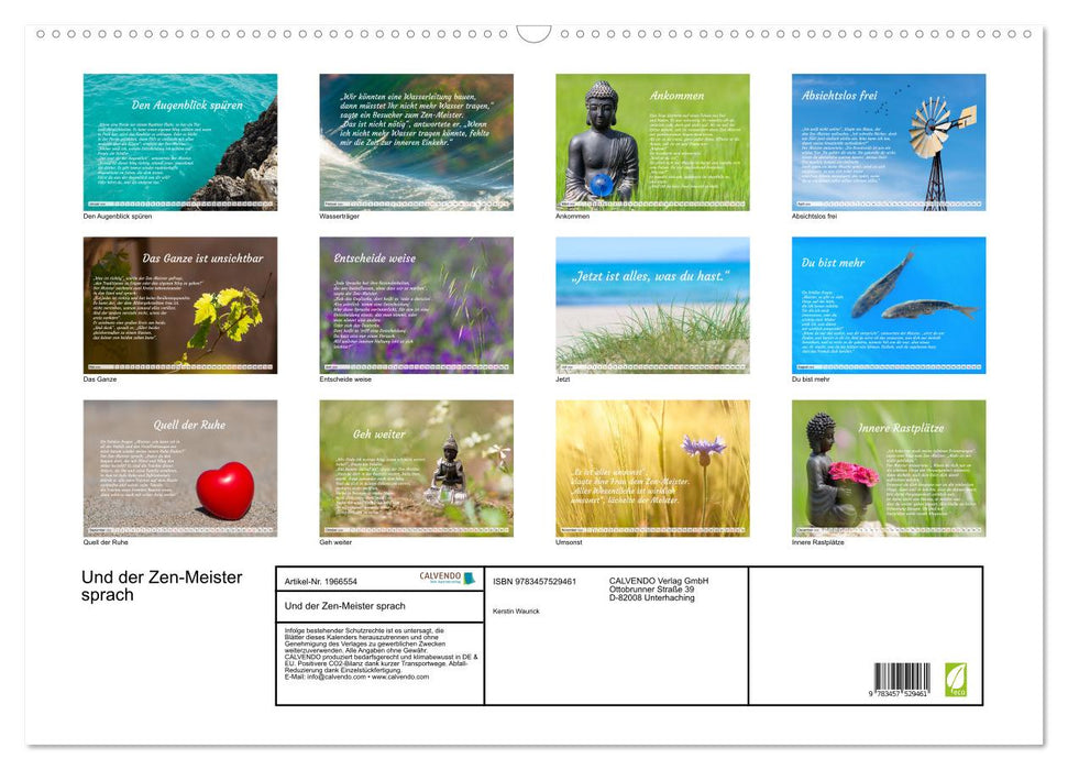 Und der Zen-Meister sprach (CALVENDO Wandkalender 2026)