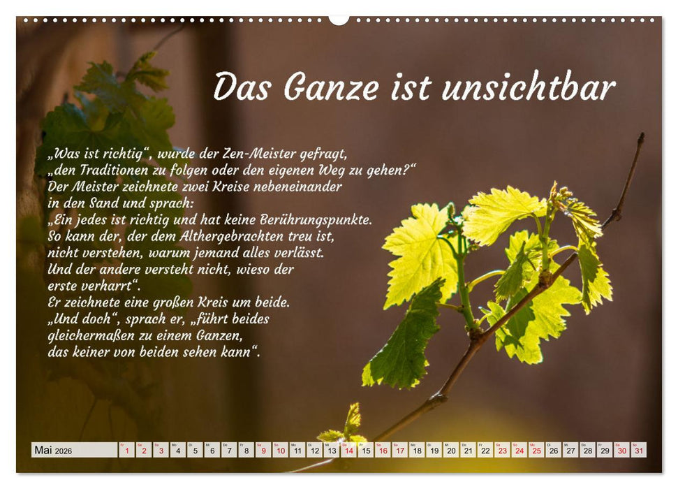 Und der Zen-Meister sprach (CALVENDO Wandkalender 2026)