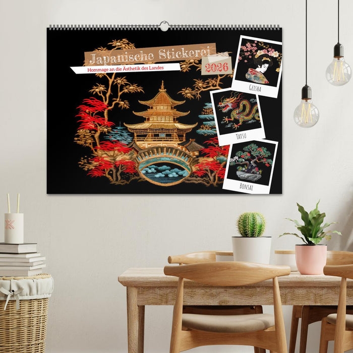 Japanische Stickerei - Hommage an die Ästhetik des Landes (CALVENDO Wandkalender 2026)