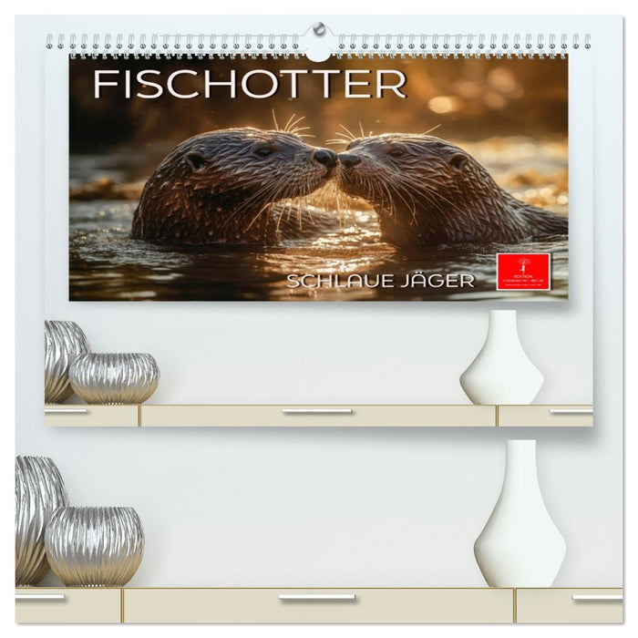 Fischotter - schlaue Jäger (CALVENDO Premium Wandkalender 2026)