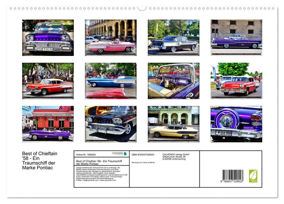 Best of Chieftain '58 - Ein Traumschiff der Marke Pontiac (CALVENDO Premium Wandkalender 2026)