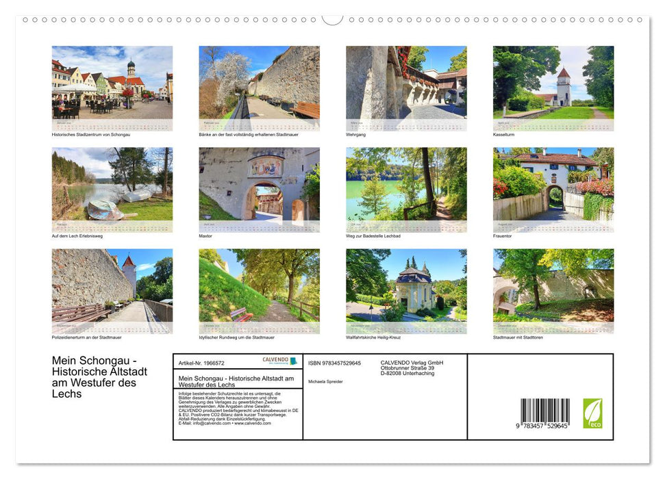 Mein Schongau - Historische Altstadt am Westufer des Lechs (CALVENDO Premium Wandkalender 2026)