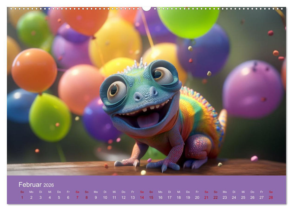 Chamäleon-Verwandlungen. Ein Jahr voller Veränderungen (CALVENDO Premium Wandkalender 2026)