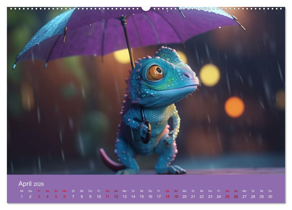 Chamäleon-Verwandlungen. Ein Jahr voller Veränderungen (CALVENDO Premium Wandkalender 2026)