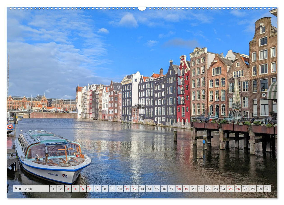Amsterdam am Tag und bei Nacht (CALVENDO Wandkalender 2026)