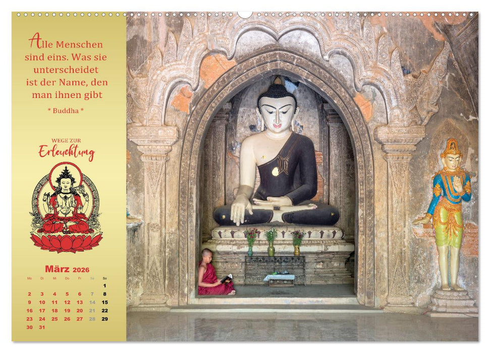 Buddhistische Weisheiten - Wege zur Erleuchtung (CALVENDO Wandkalender 2026)