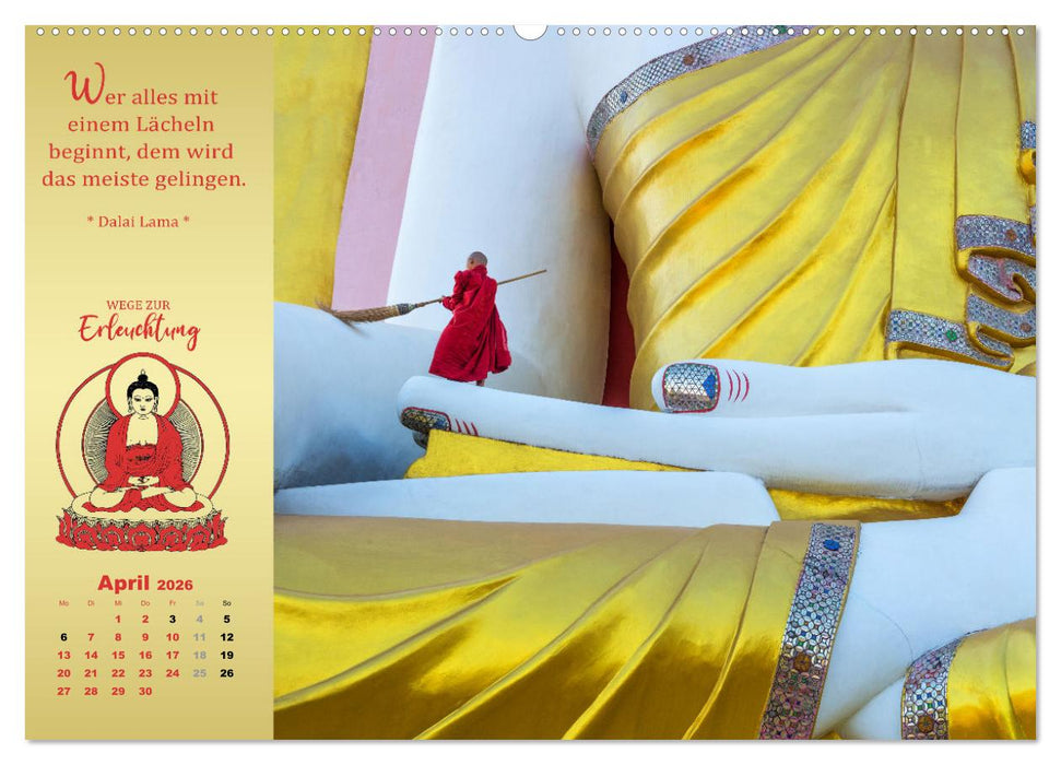 Buddhistische Weisheiten - Wege zur Erleuchtung (CALVENDO Wandkalender 2026)
